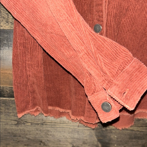 Rust Corduroy Button-Up Jacket - Picture 5 of 8